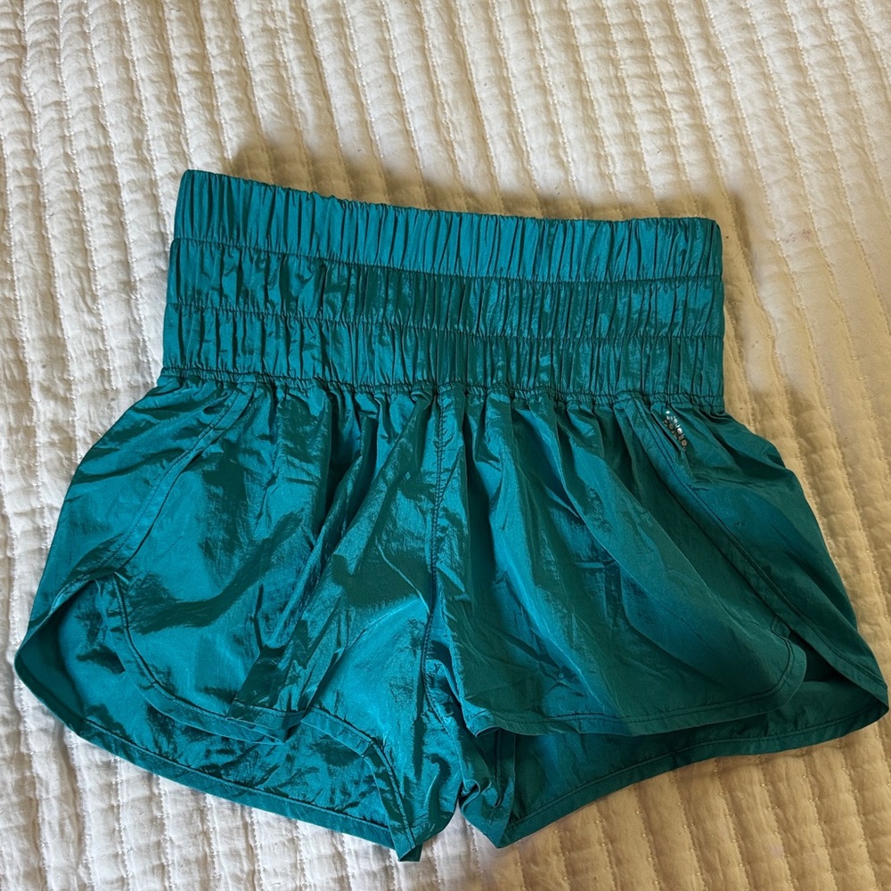 FP Movement High Waisted Teal Shorts